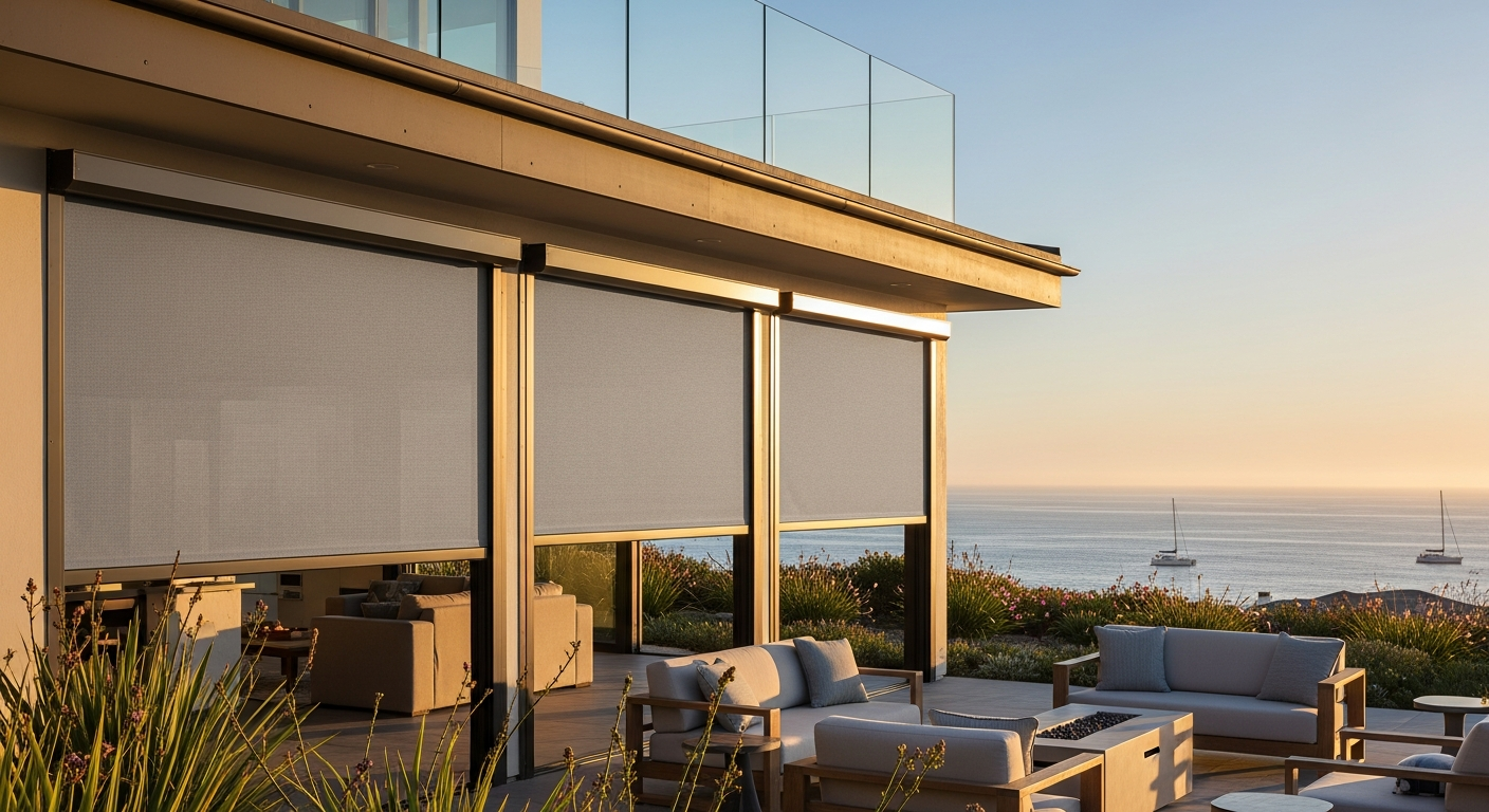 Custom Exterior Patio Shades Installation in La Jolla
